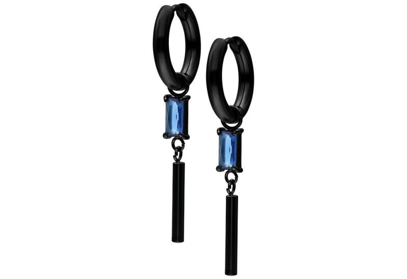 Wildcat Paar Creolen Little Square Crystal Hoops, Hochglanzpoliert,Wasserfest von Wildcat