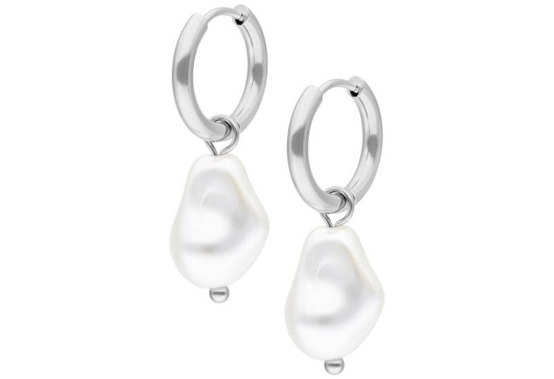Wildcat Paar Ohrhänger Baroque Pearl Hoops, wasserfest, langlebig, hautverträglich von Wildcat