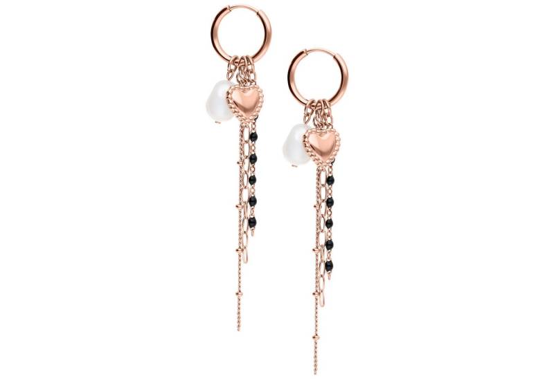 Wildcat Paar Ohrhänger Bubble Heart Hoops with Pearl, wasserfest, langlebig, hautverträglich von Wildcat