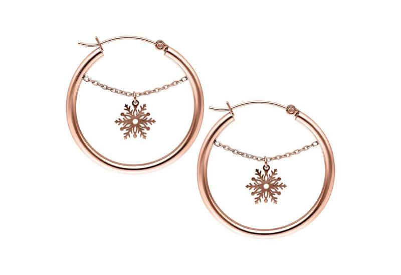 Wildcat Paar Ohrhänger Dangling Snowflake Hoops, wasserfest, langlebig, hautverträglich von Wildcat