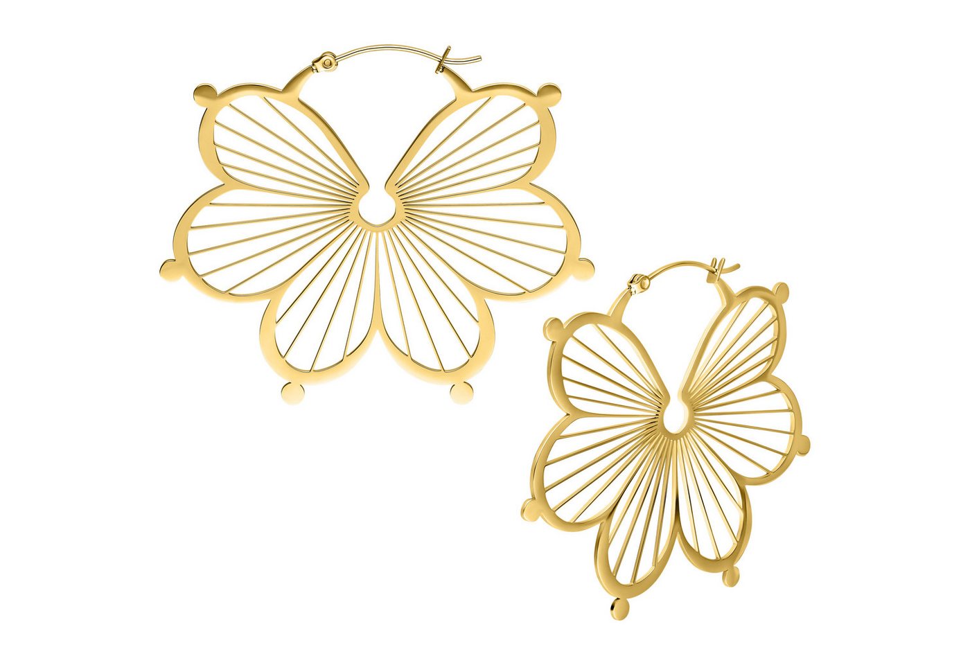 Wildcat Paar Ohrhänger Flower Hoops Pairs, wasserfest, langlebig, hautverträglich von Wildcat