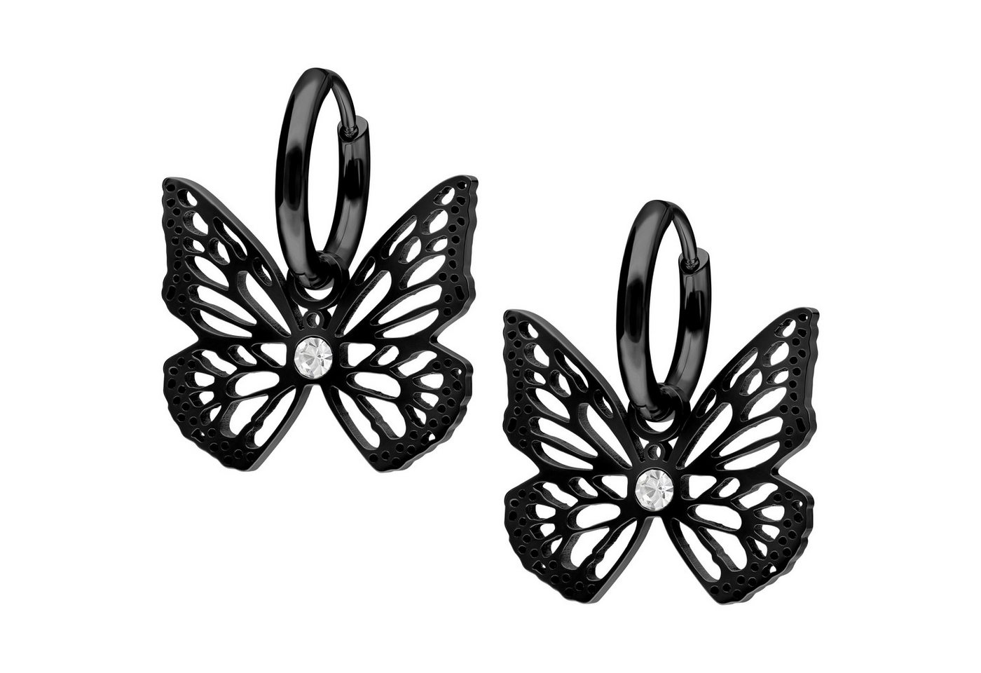 Wildcat Paar Ohrhänger Little Butterfly Hoops, wasserfest, langlebig, hautverträglich von Wildcat