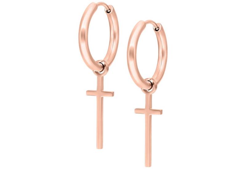 Wildcat Paar Ohrhänger Little Cross Hoops, wasserfest, langlebig, hautverträglich von Wildcat