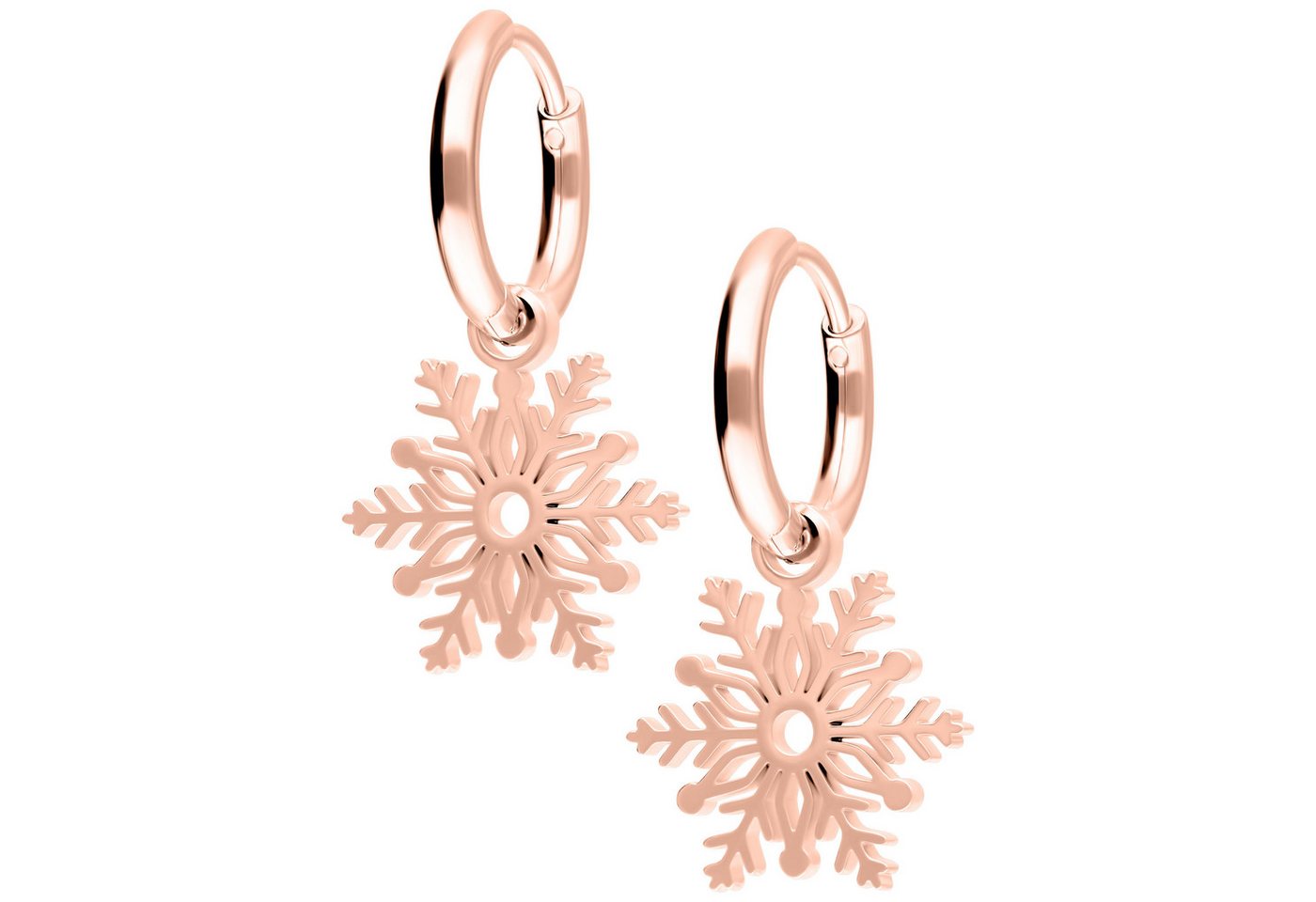 Wildcat Paar Ohrhänger Little Snowflake Hoops, wasserfest, langlebig, hautverträglich von Wildcat