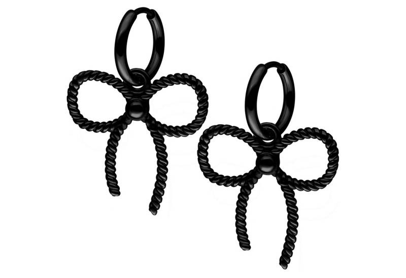 Wildcat Paar Ohrhänger Little Twisted Bow Hoops, wasserfest, langlebig, hautverträglich von Wildcat