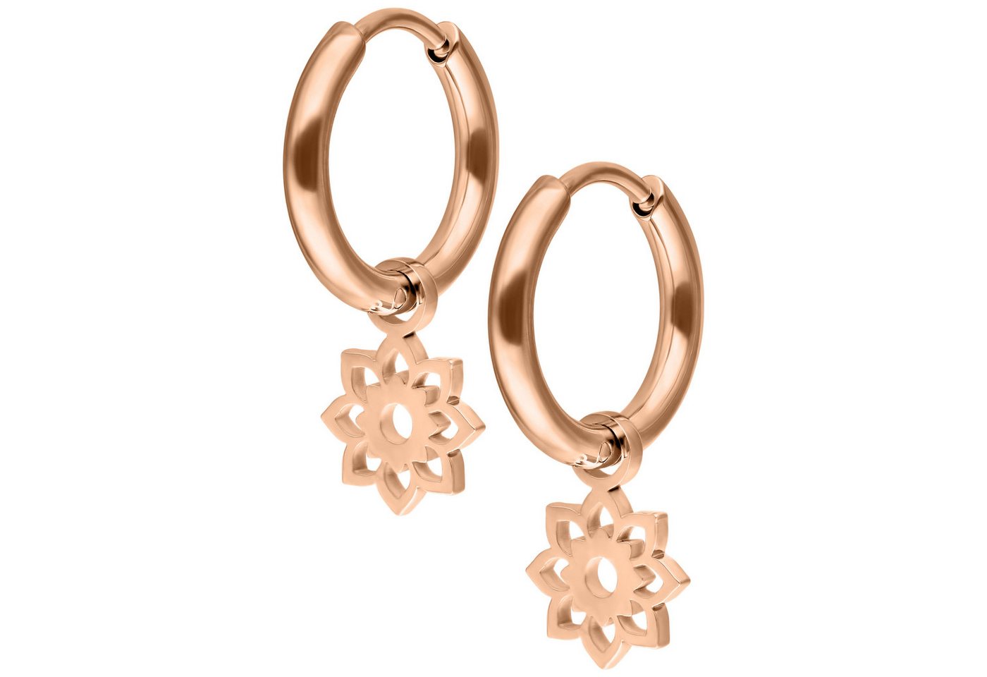 Wildcat Paar Ohrhänger Mini Flower Hoops Pair, wasserfest, langlebig, hautverträglich von Wildcat