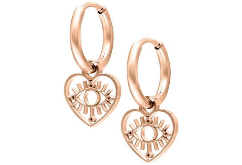 Wildcat Paar Ohrhänger Mini Heart Eye Hoops Pair, wasserfest, langlebig, hautverträglich von Wildcat