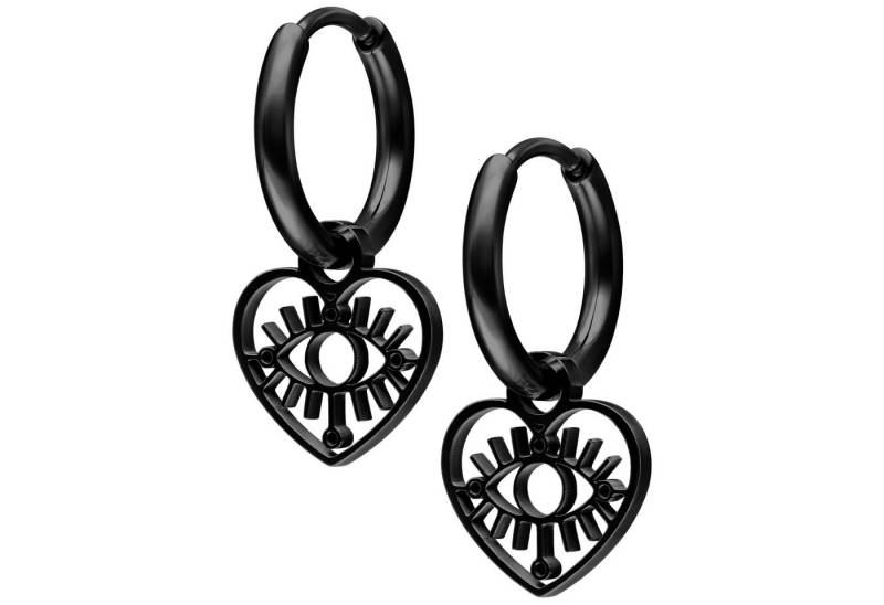 Wildcat Paar Ohrhänger Mini Heart Eye Hoops Pair, wasserfest, langlebig, hautverträglich von Wildcat