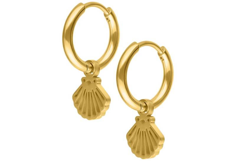 Wildcat Paar Ohrhänger Mini Shell Hoops Pair, wasserfest, langlebig, hautverträglich von Wildcat