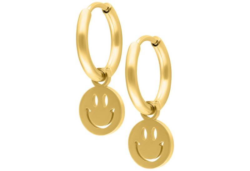 Wildcat Paar Ohrhänger Mini Smiley Hoops Pair, wasserfest, langlebig, hautverträglich von Wildcat