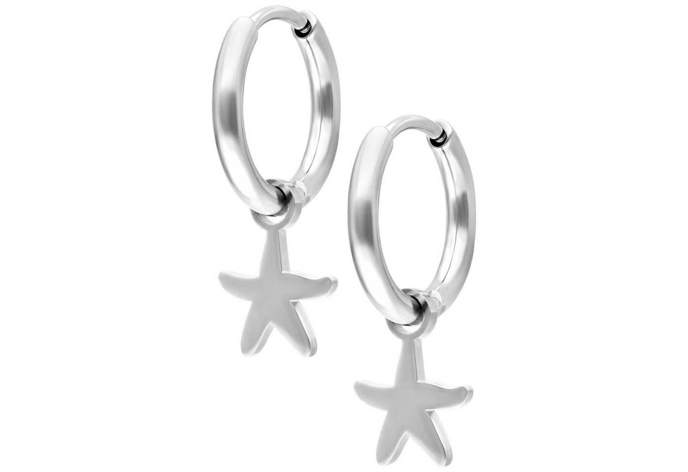 Wildcat Paar Ohrhänger Mini Starfish Hoops Pair, wasserfest, langlebig, hautverträglich von Wildcat