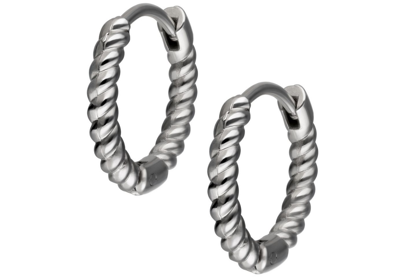 Wildcat Paar Ohrhänger Twisted Little Hoops Pairs 10 mm, wasserfest, langlebig, hautverträglich von Wildcat