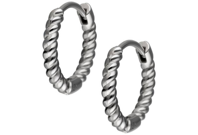 Wildcat Paar Ohrhänger Twisted Little Hoops Pairs 10 mm, wasserfest, langlebig, hautverträglich von Wildcat