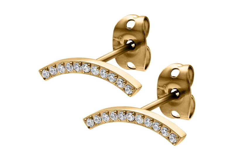 Wildcat Paar Ohrstecker Crystal Arch Earstuds, wasserfest, langlebig, hautverträglich von Wildcat