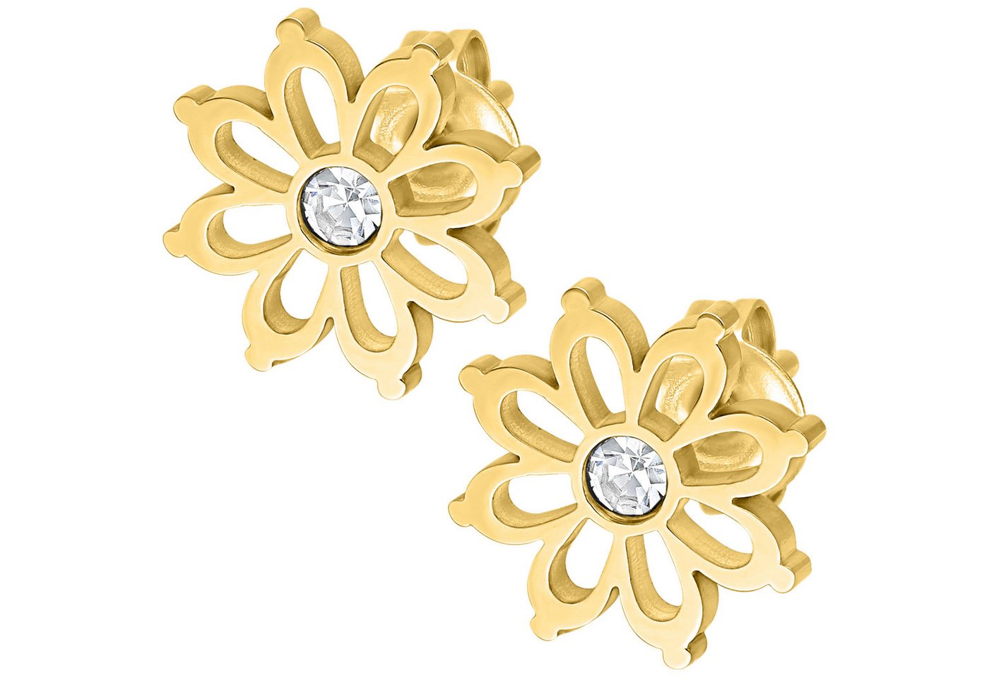 Wildcat Paar Ohrstecker Flower Earstuds Pair, wasserfest, langlebig, hautverträglich von Wildcat