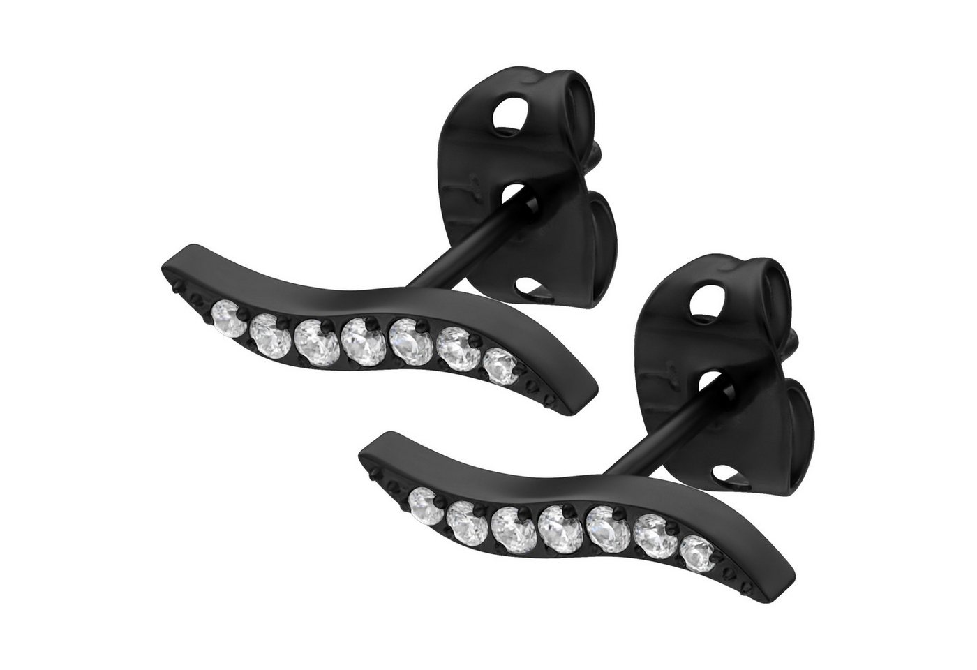 Wildcat Paar Ohrstecker Set Crystals Earstuds, wasserfest, langlebig, hautverträglich von Wildcat