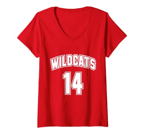 Damen Wildcats 14 Jersey T-Shirt T-Shirt mit V-Ausschnitt Damen Wildcats 14 Jersey T-Shirt T-Shirt mit V-Ausschnitt von Wildcats 14 Shirts