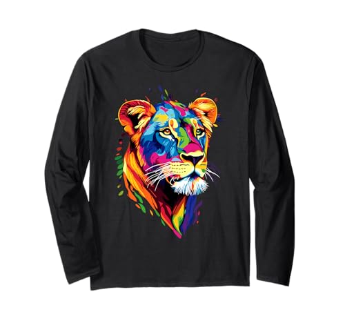 Löwin Lioness Löwe Junge Löwinnen Mama Wilde Süße Löwen Langarmshirt von Wilde Löwin für Löwinnen und Löwen Liebhaber