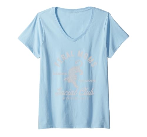 Damen Wilde Mütter Social Club Hemd Mutter Mama Mama Frau Mütter T-Shirt mit V-Ausschnitt von Wilde Mütter Social Club Shirt Mutter Mama Mama