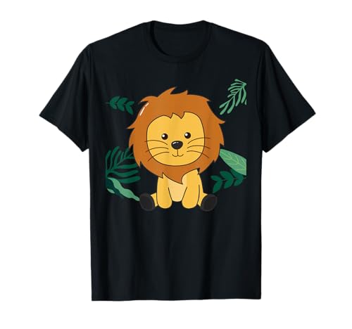 Löwe im Dschungel Wildkatze süßer Baby Löwen wilde Raubkatze T-Shirt von Wilde Tiere Dschungel süße Tiere für Kinder