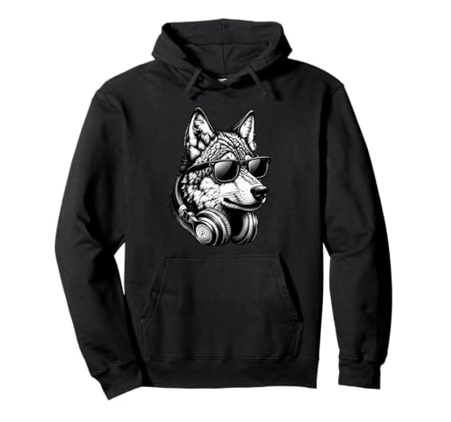 Cooler Wolf m Sonnenbrille & Kopfhörern Trendige Tiere Musik Pullover Hoodie Cooler Wolf m Sonnenbrille & Kopfhörern Trendige Tiere Musik Pullover Hoodie von Wilde Vibes Mode | Urban Wolf Style