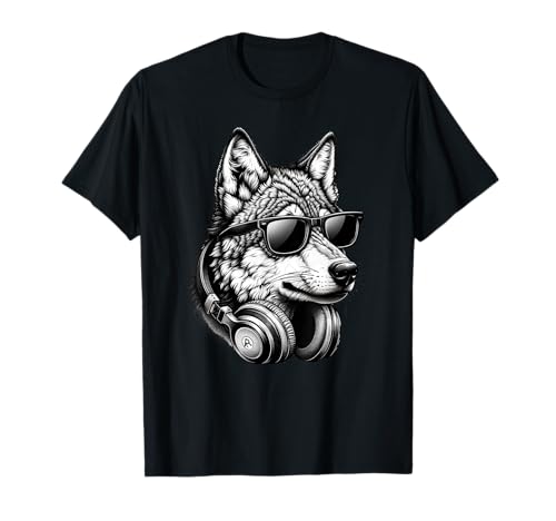 Cooler Wolf m Sonnenbrille & Kopfhörern Trendige Tiere Musik T-Shirt Cooler Wolf m Sonnenbrille & Kopfhörern Trendige Tiere Musik T-Shirt von Wilde Vibes Mode | Urban Wolf Style