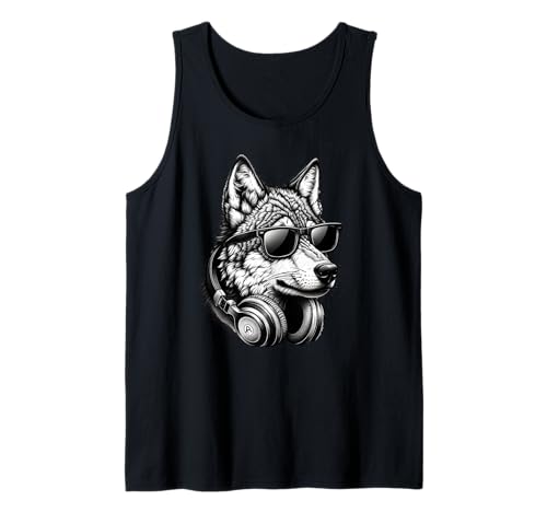 Cooler Wolf m Sonnenbrille & Kopfhörern Trendige Tiere Musik Tank Top Cooler Wolf m Sonnenbrille & Kopfhörern Trendige Tiere Musik Tank Top von Wilde Vibes Mode | Urban Wolf Style