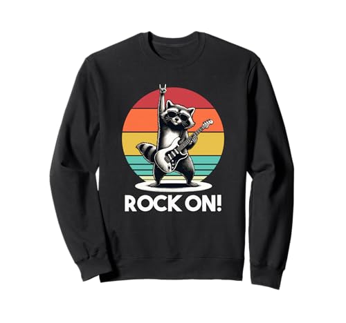 Rock n Roll Raccoon Rock on. Männer, Frauen, Kinder Sweatshirt Rock n Roll Raccoon Rock on. Männer, Frauen, Kinder Sweatshirt von Wilde Waschbär -Gitarrenbekleidung