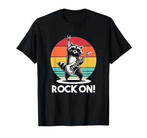 Rock n Roll Raccoon Rock on. Männer, Frauen, Kinder T-Shirt Rock n Roll Raccoon Rock on. Männer, Frauen, Kinder T-Shirt von Wilde Waschbär -Gitarrenbekleidung
