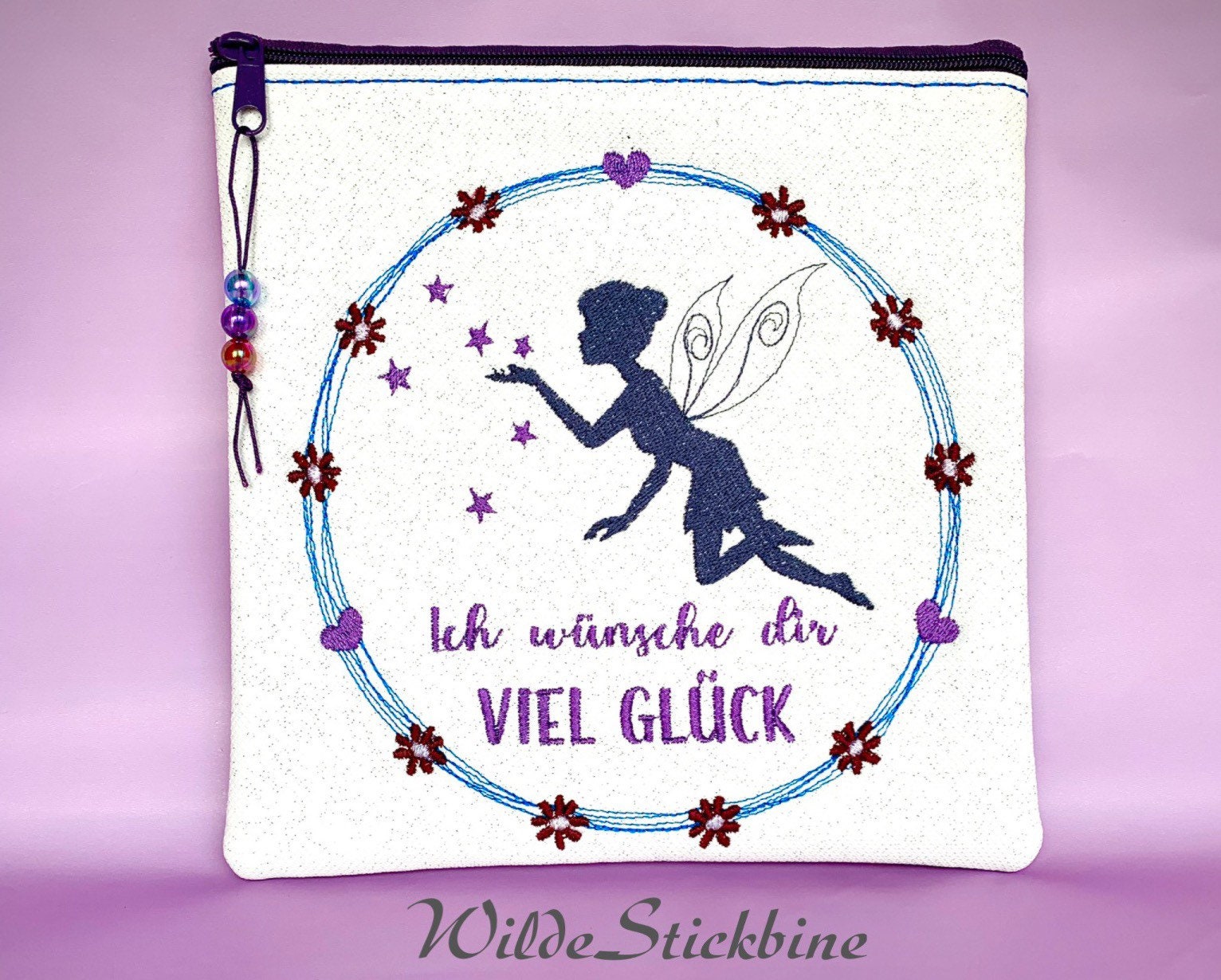 Glitzer Tasche Mit Fee Für Kosmetik Und Frauensachen Glitzer Tasche Mit Fee Für Kosmetik Und Frauensachen von WildeStickbine