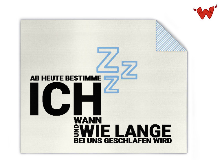 Babydecke Spruch von Wildemasche