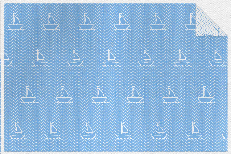 Kinder Strickdecke Segelboot von Wildemasche