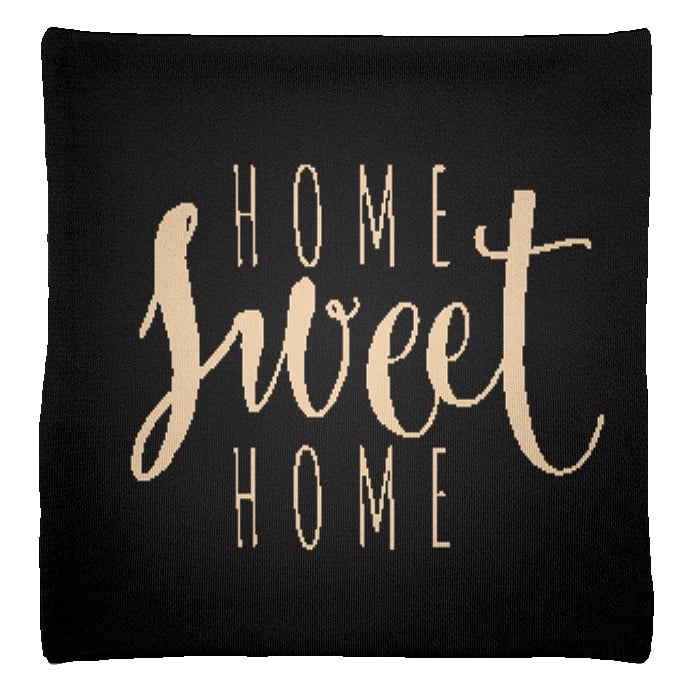 Kissen Strickbezug Home Sweet Home von Wildemasche