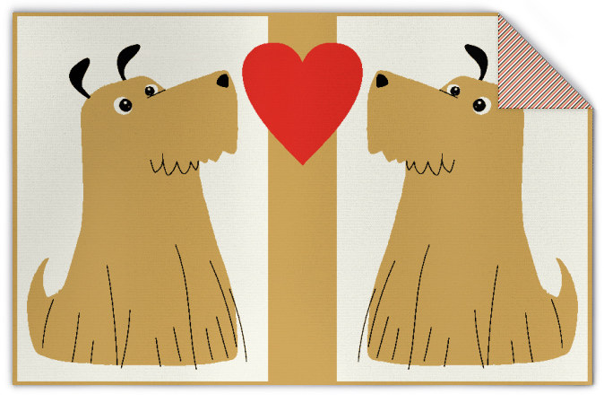 Strickdecke Hunde Liebe von Wildemasche