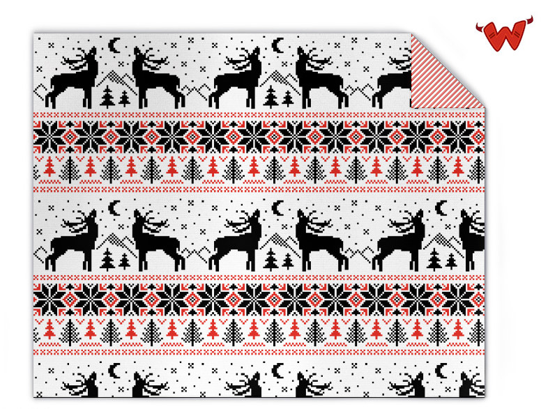 Strickdecke Weihnachten von Wildemasche