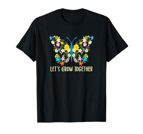 Wildflower Let's Grow Together Best Teacher Outfits Damen T-Shirt Wildflower Let's Grow Together Best Teacher Outfits Damen T-Shirt von Wildflower Floral Teacher Outfits For Women Flower