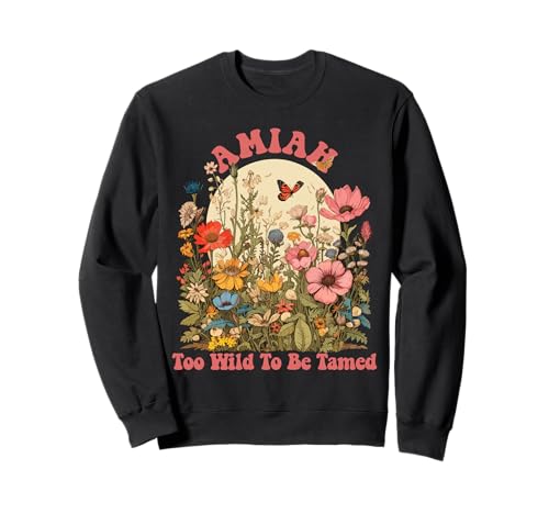 Amiah Name Cute Retro Girls Wildflower Amiah Name Sweatshirt Amiah Name Cute Retro Girls Wildflower Amiah Name Sweatshirt von Wildflower Gift For Women Gift For AMIAH