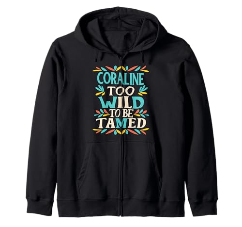 Coraline Name Cute Retro Girls Wildflower Coraline Name Kapuzenjacke Coraline Name Cute Retro Girls Wildflower Coraline Name Kapuzenjacke von Wildflower Gift For Women Gift For CORALINE