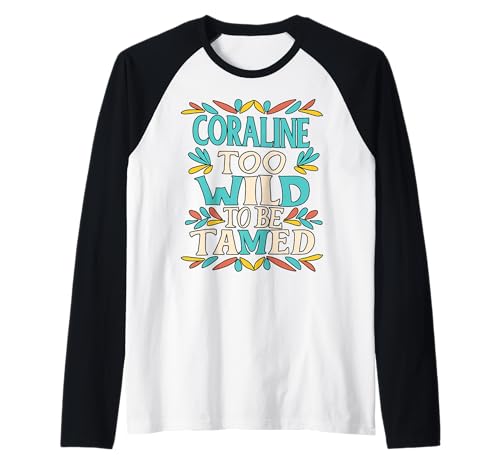 Coraline Name Cute Retro Girls Wildflower Coraline Name Raglan Coraline Name Cute Retro Girls Wildflower Coraline Name Raglan von Wildflower Gift For Women Gift For CORALINE