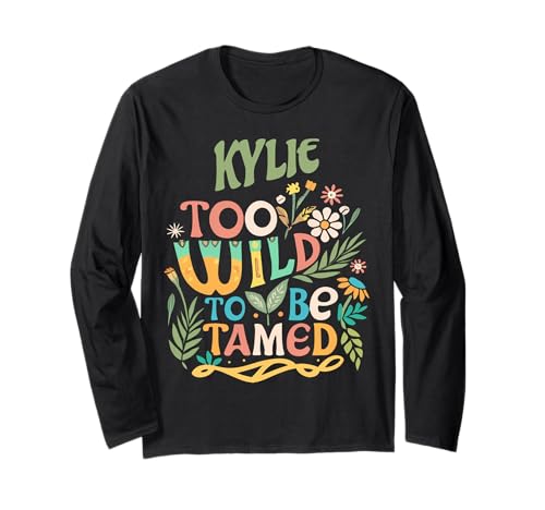Kylie Name Cute Retro Girls Wildflower Kylie Name Langarmshirt Kylie Name Cute Retro Girls Wildflower Kylie Name Langarmshirt von Wildflower Gift For Women Gift For KYLIE