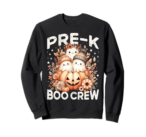 Pre K Boo Crew Teacher Halloween Floral Ghost Kürbis Damen Sweatshirt Pre K Boo Crew Teacher Halloween Floral Ghost Kürbis Damen Sweatshirt von Wildflower PreK Teacher Team Halloween Pre K Kids