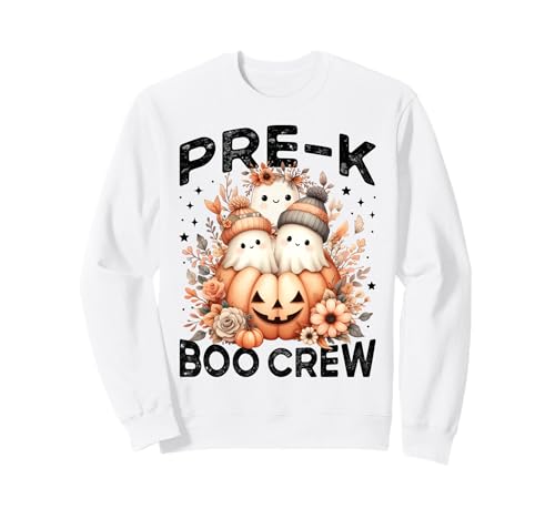 Pre K Boo Crew Teacher Halloween Floral Ghost Kürbis Damen Sweatshirt Pre K Boo Crew Teacher Halloween Floral Ghost Kürbis Damen Sweatshirt von Wildflower PreK Teacher Team Halloween Pre K Kids