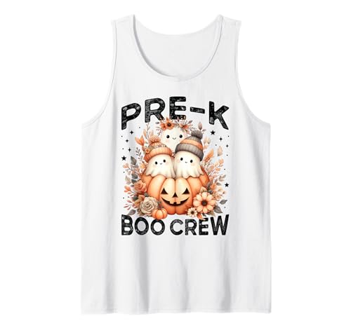 Pre K Boo Crew Teacher Halloween Floral Ghost Kürbis Damen Tank Top Pre K Boo Crew Teacher Halloween Floral Ghost Kürbis Damen Tank Top von Wildflower PreK Teacher Team Halloween Pre K Kids