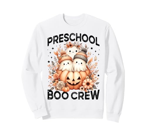 Vorschule Boo Crew Teacher Kinder Herbst Halloween Floral Ghost Sweatshirt Vorschule Boo Crew Teacher Kinder Herbst Halloween Floral Ghost Sweatshirt von Wildflower Preschool Womens Floral Ghost & Pumpkin
