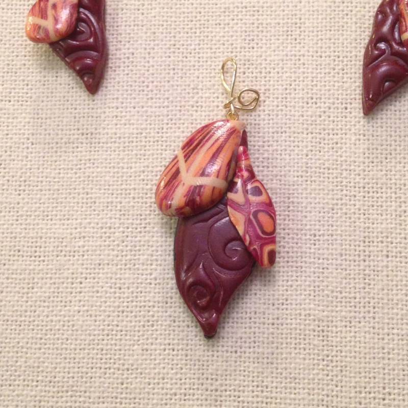 Polymer Clay Halskette Und Ohrring Set Polymer Clay Halskette Und Ohrring Set von WildflowerInkBoutiqk