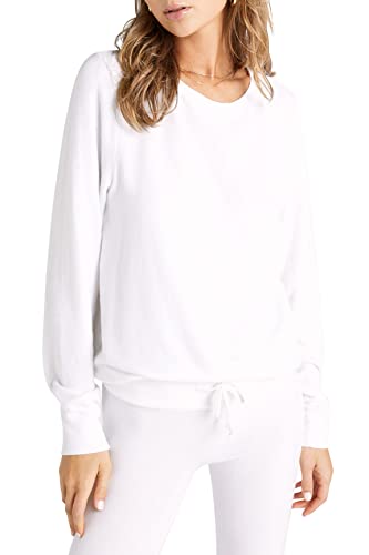 Wildfox Damen Langen Ärmeln und Baggy Beach Sweatshirt, Solides sauberes Weiß, S von Wildfox