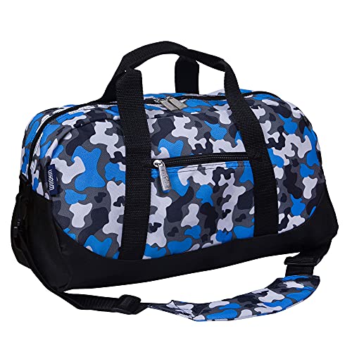 Wildkin Kinder-Overnighter Duffel Bags für Jungen & Mädchen, perfekt für frühe Grundschulübernachtungen, Seesack für Kinder, Handgepäckgröße & ideal für Schule oder Übernachtung Reisetasche (Blue von Wildkin