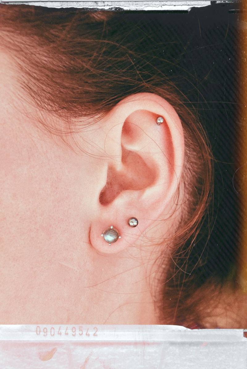 Ohrstecker Aus Labradorit Und Silber von Wildmaya