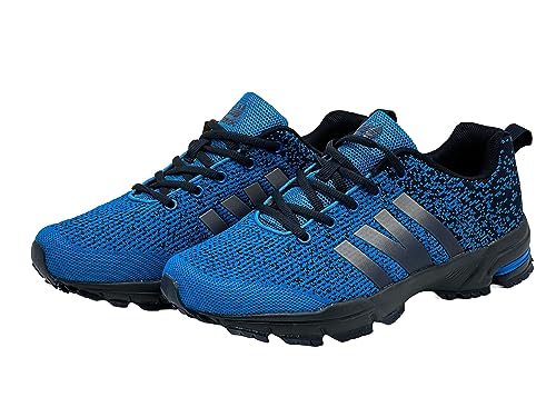 Wildora® Damen Herren Laufschuhe Sportschuhe Sneaker Freizeit Outdoor Schuhe inkl. Übergröße(Königsblau-Navy,44) von Wildora