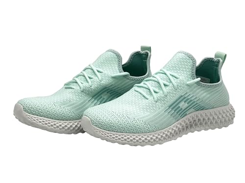 Wildora® Damen Herren Sneaker Sportschuhe Turnschuhe Textil Freizeitschuhe Schnürschuhe (Mintgrün,36) von Wildora